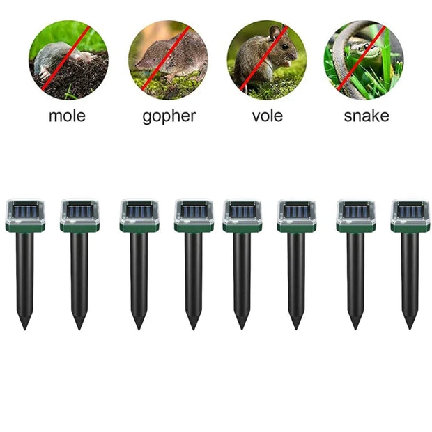 Outdoor Ultrasonic Pest Repeller Garden Mole Repellent Solar Power Ultrasonic Mole Snake Bird Mosquito Mouse Control Garden Yard