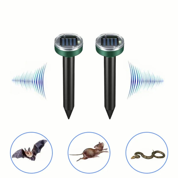 Outdoor Ultrasonic Pest Repeller Garden Mole Repellent Solar Power Ultrasonic Mole Snake Bird Mosquito Mouse Control Garden Yard