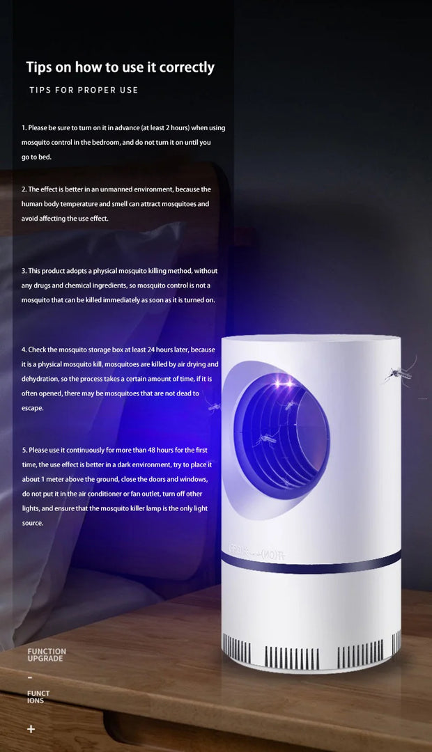 Xiaomi Mosquito Lamp Home Bedroom Silent Portable Safe Efficient Mosquito Eliminator Electronic Home Mosquito Eliminator Killer